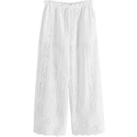 Next Palazzohose Bestickte Hose mit weitem Bein und Spitze (1-tlg)
