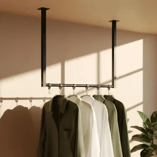 CLP Kleiderständer, Schwarz, Schwarz, Metall, 60x60x7 cm, Garderobe, Garderobenständer