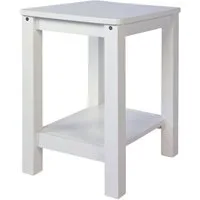 Homestyle4u Nachttisch Beistelltisch Holz Grau Weiß Natur Schlafzimmer Couchtisch, Hocker, Blumenhocker