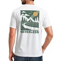 Neverless Print-Shirt Herren T-Shirt Backprint Berge Outdoor Wald Camping Rückenaufdruck mit Print