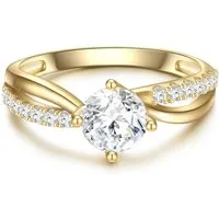 Trilani Silberring gelbgold, aus Sterling Silber