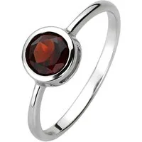 JOBO Fingerring, 925 Silber mit Granat