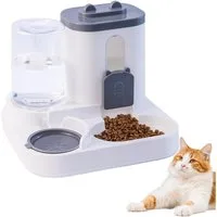 Ledander Futterspender Futterautomat Wasser,2 in 1, großer Wasserspender Futterspender, für kleine und mittelgroße Hunde, Katzen, Welpen und Kätzchen