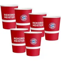 USAopoly Spiel FC Bayern München - Pappbecher (6 Stück, 500ml), Party-Dekoration