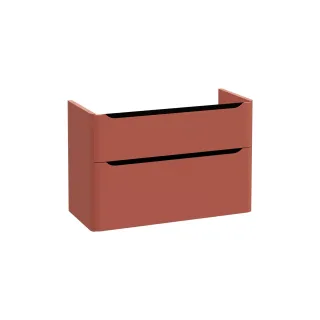 VitrA New Integra Round Waschtischunterschrank mit 2 Vollauszügen 97 x 45 x 65 cm Matt,70027 70027