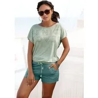 Venice Beach Rundhalsshirt mit Logoprint, T-Shirt, sommerlich-sportlicher Look