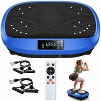 kehot Vibrationsplatte Vibrationsplatte für Ganzkörpertraining, LED Display & Fernbedienung, 200 W, 120 Intensitätsstufen, Leise Trainingsplatte mit Widerstandsbändern, Home Fitnessgerät,120 kg