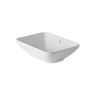 Duravit Design Classics Aufsatzbecken Bacino 0334520000 mit Überlauf, ohne Hahnlochbank, 550 mm, Weiß Hochglanz