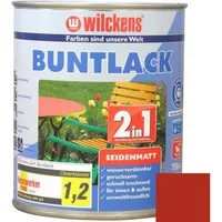 Wilckens Farben Acryl-Buntlack Buntlack 2in1 Lack, seidenmatt, Feuerrot RAL 3000, 750 ml