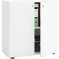 VCM Aktenschrank Lona Schrank mit Flügeltüren und Knopfgriffen, 70x74 cm