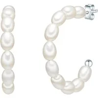 Valero Pearls Perlenohrringe silber, aus Süßwasser-Zuchtperlen