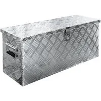 Trucky Anhänger-Deichselbox Truckbox Box Werkzeugkiste Anhängerbox Deichselbox 15 Größen Alumium