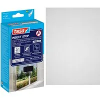 tesa Fliegengitter-Gewebe Open/Close Premium für Fenster, (Packung, 1-St., Fliegennetz, Klettband, Andrück und Schneidehilfe), Insektenschutz zum Öffnen und schließen - Mückenschutz ohne Bohren