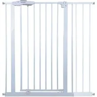 RAMROXX Treppenschutzgitter 95-105cm Türgitter Weiß RAMROXX Kindersicherung 110cm Hoch