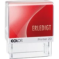 COLOP Stempel Textstempel Printer 20 ERLEDIGT 100670 38mm Kunststoff rot