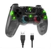 KINSI Wireless Gamepad für Switch - Bluetooth Controller mit 7-Farben LED Gaming-Controller (Vibrationsfeedback & 10m Reichweite)
