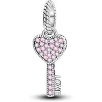 PANDACHARMS Bead LOVE Schlüssel zu meinem Herzen Anhänger, 925er Silber, Zirkonia