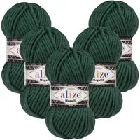 Alize 5 x ALIZE Superlana Megafil Häkelwolle, 55 m, Super Bulky,Handstrickgarn,Häkeln