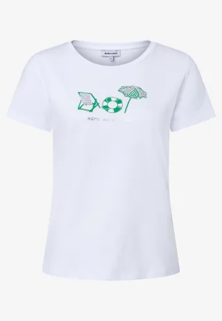 MORE & MORE - T-Shirt mit Frontprint weiß - Gr. - 42