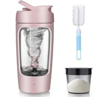 Vashoy Elektrischer Shaker 650 ML Elektrischer Shaker mit Pulverfach, BPA-freier, USB-C aufladbar, 7,4 W, Eiweiß Shaker Elektrisch für Potein Pulver und Milchshake