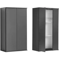 mokebo Mehrzweckschrank Der Schlanke (60x110 cm, mit 2 Einlegeböden) Made in Germany, Aktenschrank, Büroschrank, Schuhschrank in Anthrazit