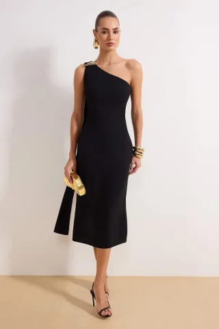 Elegantes, ärmelloses Midi-Kleid für Damen, ideal für den Abend.