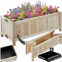 tectake Hochbeet Pflanzenkasten Blomster, klappbar, 30l, inkl. Folie, 70x30x25cm, klappbar