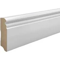 Südbrock Sockelleiste Sockelleiste MDF Hamburger Profil 19 x 80 in RAL 9016, L: 250 cm, H: 8 cm, 1-St.