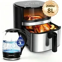 Aigostar Wasserkocher Glas mit Kalkfilter, Glaswasserkocher LED-Beleuchtung, 100% BPA Frei, 1.7 l, 2200,00 W, 360° Edelstahl Sockel, Trockenaufschutz