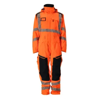 MASCOT Winteroverall ACCELERATE SAFE Hi-vis Orange / Schwarzblau 3XL - 19019-449-14010-3XL