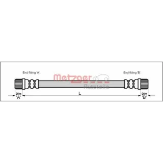 Metzger Bremsschlauch hinten Citro?n Berlingo Xsara N1 Peugeot Partner