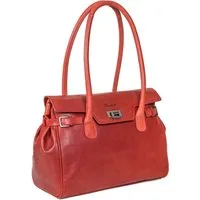 Benthill Henkeltasche Damen Echt Leder Handtasche Schultertasche Vintage Bag Tasche, Reißverschlussfach