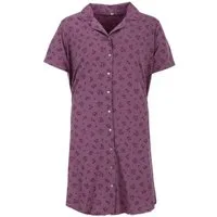 zeitlos Nachthemd Nachthemd Kurzarm - Blümchen Kragen