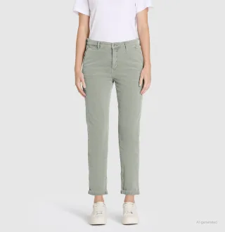 MAC - MAC JEANS - CHINO, Baby soft corduroy grün - Gr. - 42