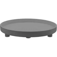 Spetebo Tablett XL Dekotablett rund auf Füßen 38 x 6 cm, MDF, (Anzahl, 1-tlg., Stück), mit Rand