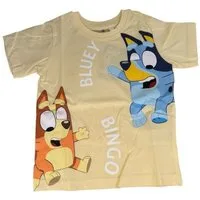 Bluey T-Shirt Bluey & Bingo Kurzarm-T-Shirt für Jungen, Gelb oder Blau, Größen
