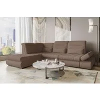 99rooms Ecksofa Toscana, Sofa L-Form, Eckcouch, Bettfunktion, Rundumbezug aus gepolstertem Velours VOGUE