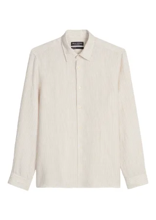 Marc OPolo Casual - Hemd Regular Leinen beige - Gr. - XL
