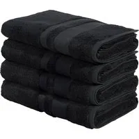 OTTO home Duschtücher Vanessa, 4 Duschtücher, 70x140cm, in Standard- und Premium-Qualität, Walkfrottee (Set, 4-St), Handtücher mit Bordüre, 100% Baumwolle, einfarbig, weich