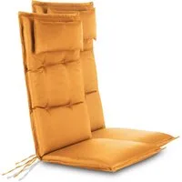 Aspero Hochlehnerauflage 2 Hochlehner Stuhlauflagen Sitzpolster, (Set), Wasserdicht