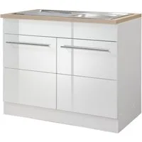 KOCHSTATION Spülenschrank KS-Wien Breite 100 cm, inkl. Einbauspüle