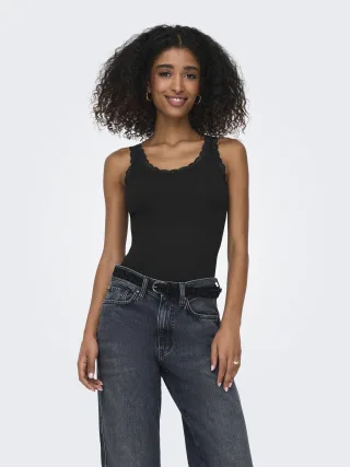 ONLY - ONLSARA SHARAI TANK TOP JRS NOOS Black - Gr. - XS