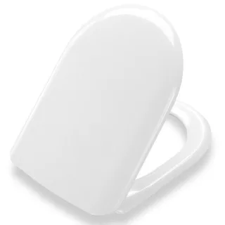 Pressalit WC-Sitz 104000-B33999 weiß, Festscharnier B33, Edelstahl, mit Deckel, Standard