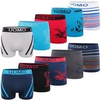 L&K Boxershorts 1209 (10er-Pack) Boxershorts aus Mikrofaser ohne Seitennaht in 10 verschiedenen Modelle