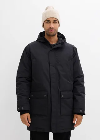 bonprix Wasserdichter Funktionsparka mit Echtdaunen, schwarz, Gr.56, Modischer Thermo Parka. Der Parka wurde mit recycelten Daunen produziert und ist von innen gesteppt. Zu dem besitzt der Parka diverse Funktionen., aus Daunen
