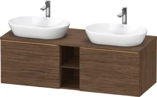 Duravit D-Neo Konsolenwaschtischunterbau wandhängend Nussbaum dunkel Matt 1400x550x459 mm - DE4950B0 DE4950B04210000