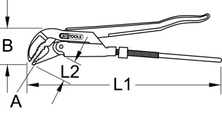 KS Tools BERYLLIUMplus Eckrohrzange - 962.4009