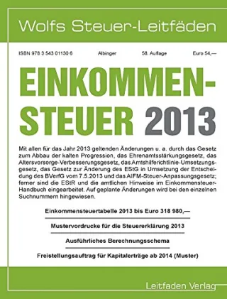 Einkommensteuer 2013