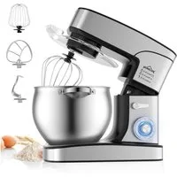 HOMELUX Küchenmaschine SC-667, 2500 W, 12 l Schüssel, inkl 3-Teiligem Patisserie-Set und Spritzschutz, mit Edelstahlschüssel