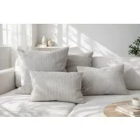Amilian Dekokissen Sofakissen Cord-Optik 4er Set mit Füllung 2x 40x40 + 2x 35x45 cm, mit Füllung, Hotelverschluss, formstabil